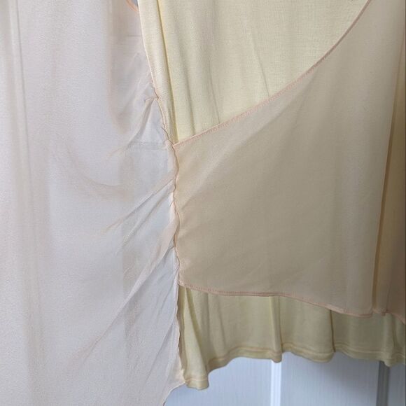 GAP Peach Chiffon Two Layer V-neck Blouse size L - Picture 10 of 13